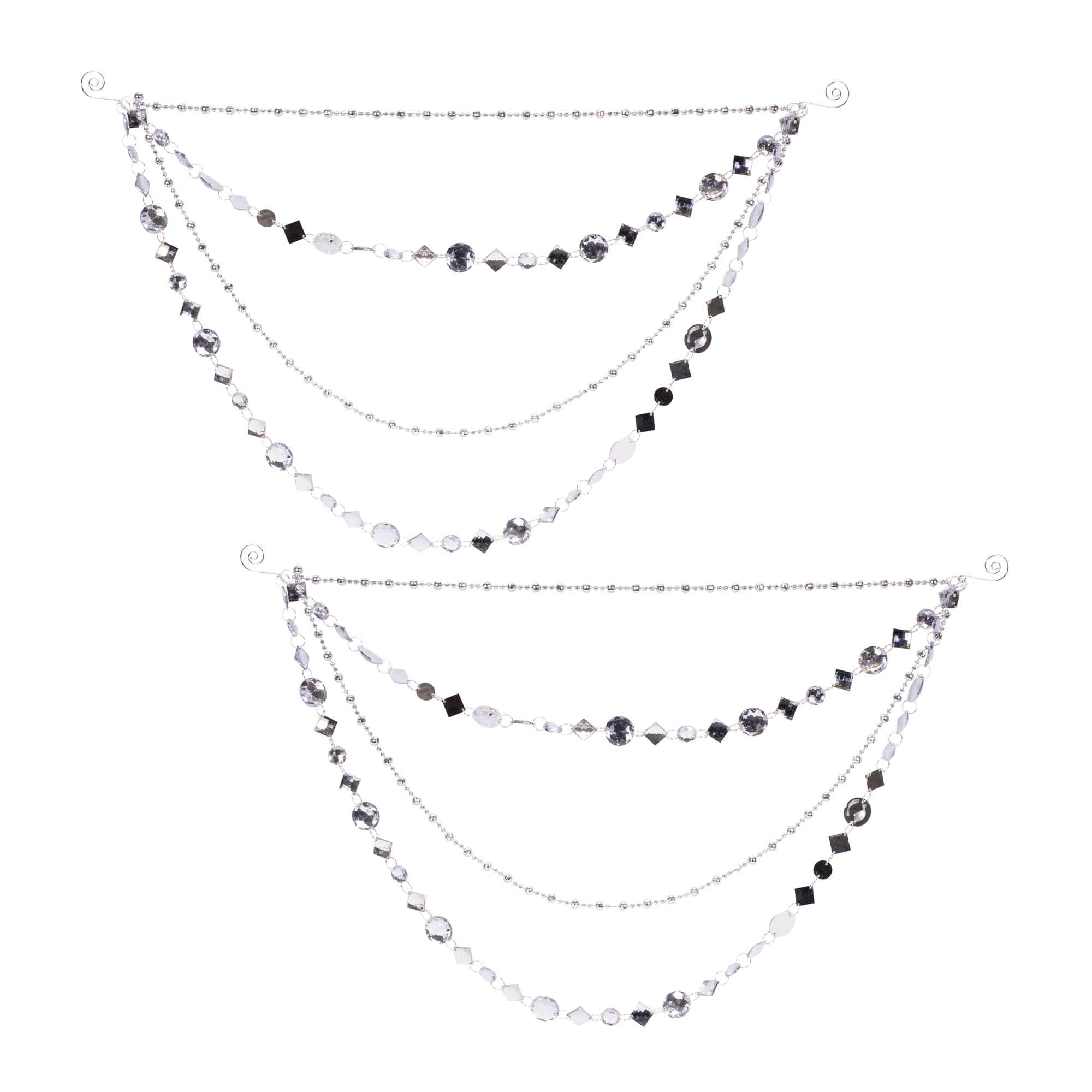 20" Jewel Bead & Chain Link Garlands, 2ct.